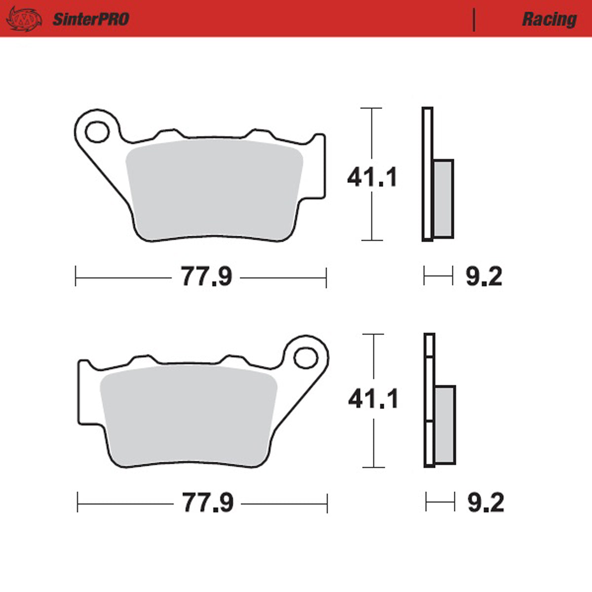 Rear Brake Pads 093211 SinterPRO Benelli, GasGas, Husa, Husq, KTM