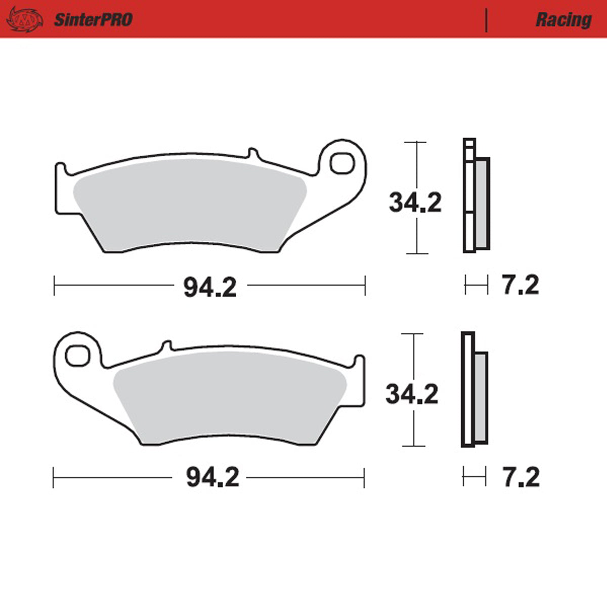 Front Brake Pads 093411 SinterPRO Aprilia, Beta, GasGas, Honda, Kawa, Suzuki, Yam