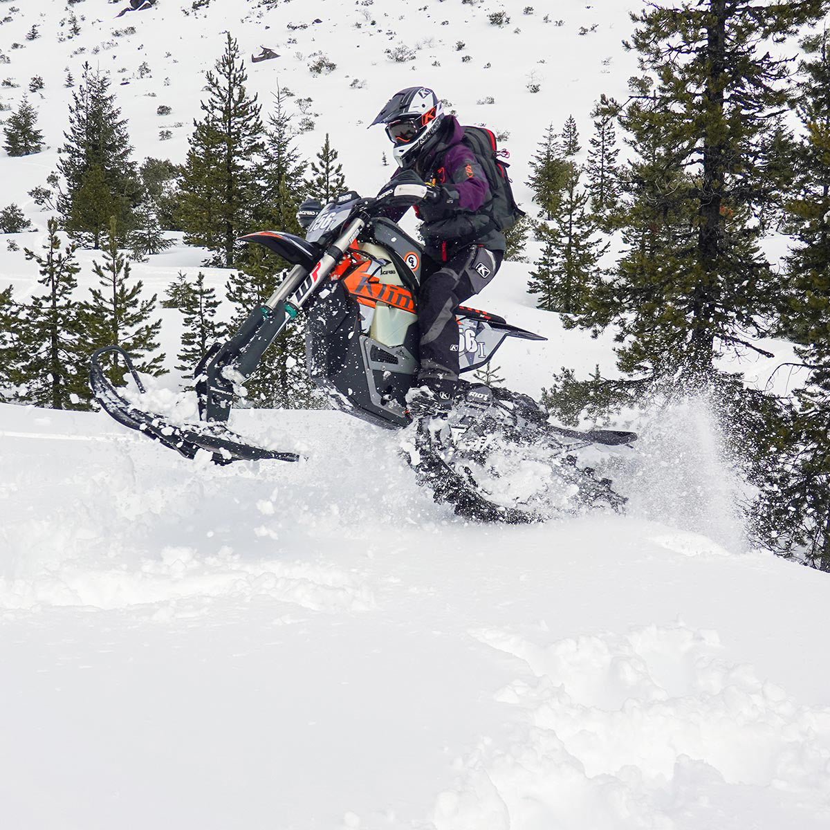 Giant Loop Diablo Tank Bag fitted to snow bike