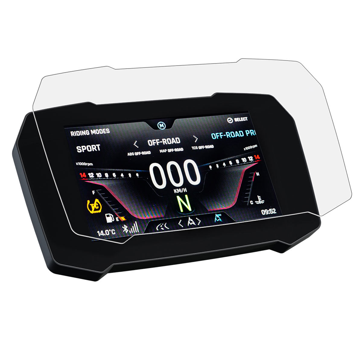 TRIUMPH TIGER 900 RALLY / PRO 2020+ NANO GLASS Dashboard Screen Protector + X2 fitting kits