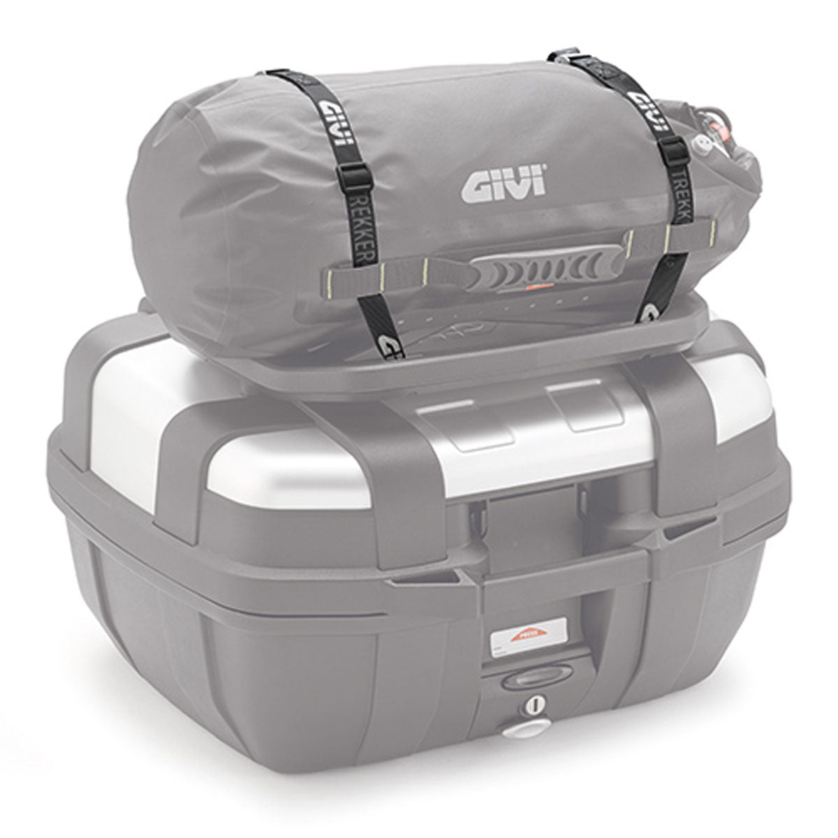 Givi Trekker Straps with cam buckle in use