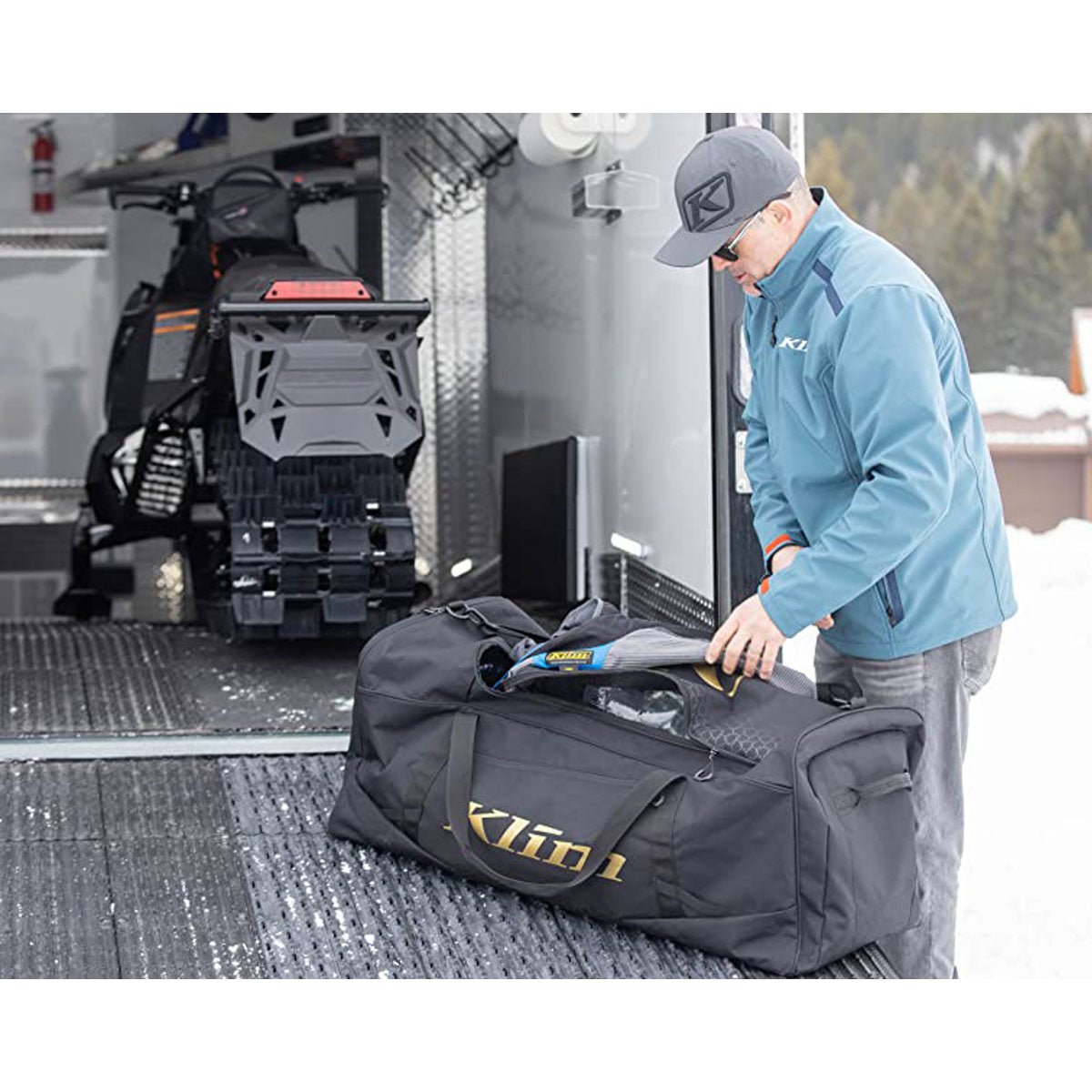 Klim Drift Gear Bag in use out on the trails