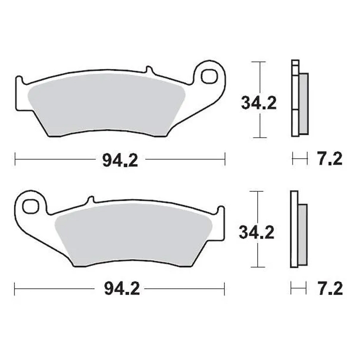 Front Brake Pads 093412 SinterPRO Aprilia, Beta, GasGas, Honda, Kawa, Suzuki, Yama