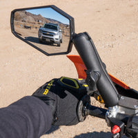 Doubletake Adventure Mirror showing excellent visibility