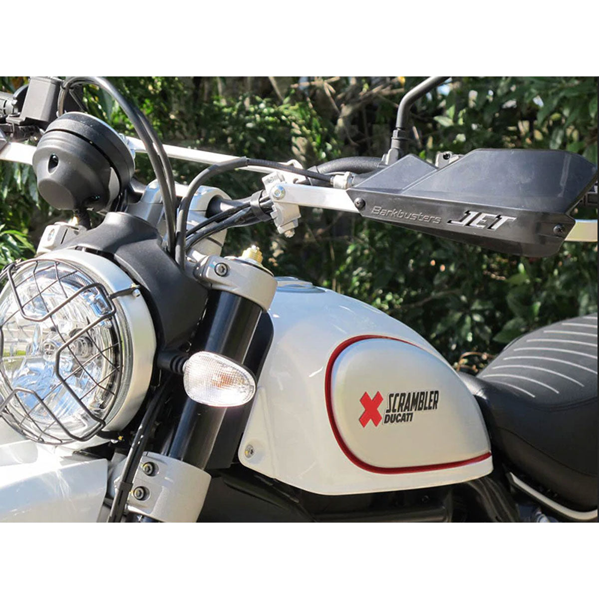 Barkbusters Ducati Scrambler Handguard Fitting Kit on a bike