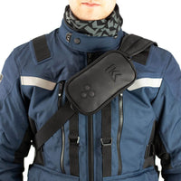 Kriega Harness Pocket XL in use on a rider