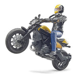 Scrambler Ducati Full Throttle (Inc. Rider) - Model Toy doing a wheelie