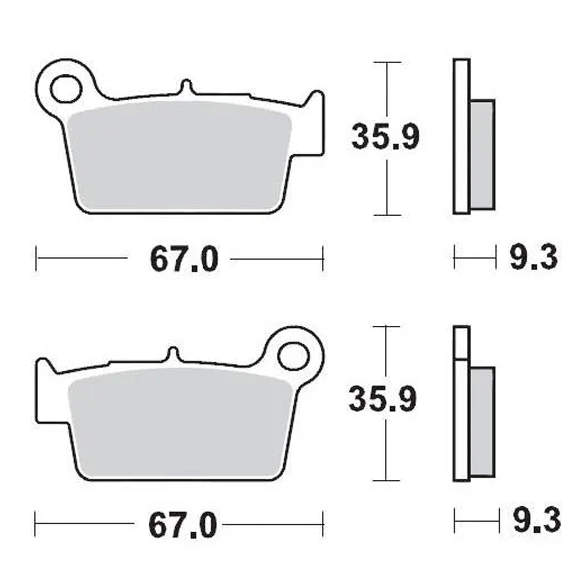 Rear Brake Pads 0945-12 SinterPRO Aprilia, Beta, GasGas, Kawa, Suzuki, Yama