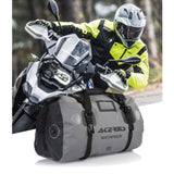 Acerbis X-Water 40L Horizontal Bag on display with in use photo behind it