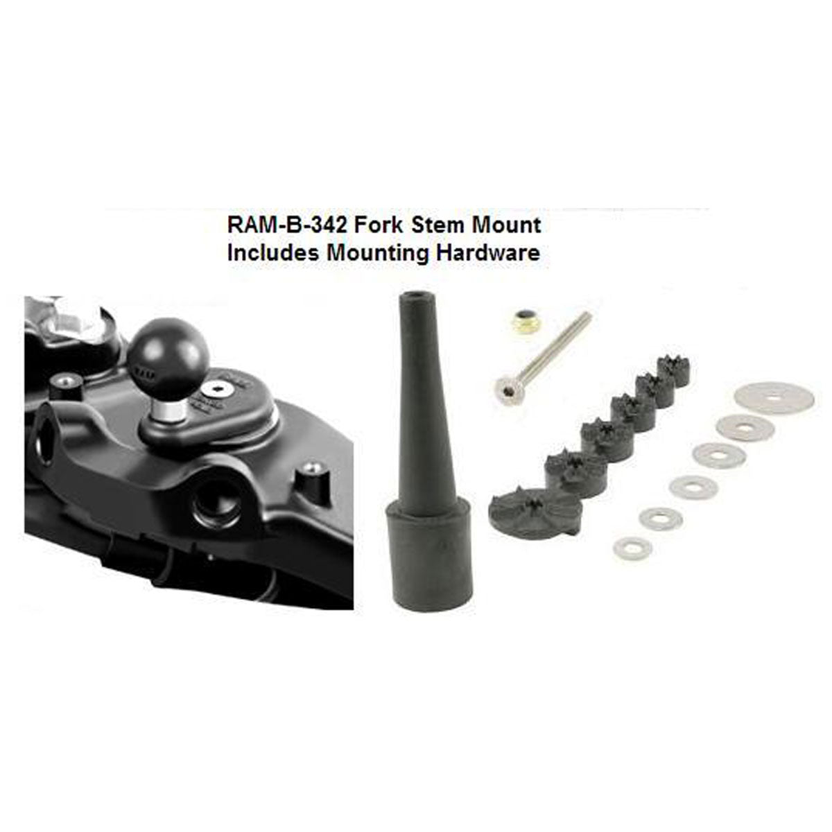 RAM® Motorcycle Fork Stem Ball Base