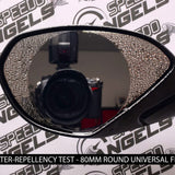 Water Repellent / Anti Fog Motorcycle Wing Mirror Protectors: Universal 90mm Circle