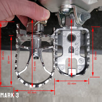 Pivot Pegz showing difference between Mark 3 and stock