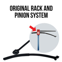 Baja No Pinch Tyre Tool displaying rack and pinion system