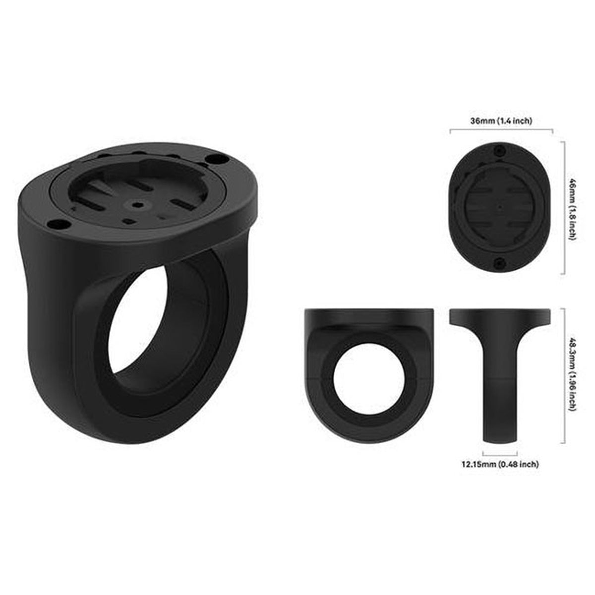 Beeline Moto Bar Clamp Mount dimensions