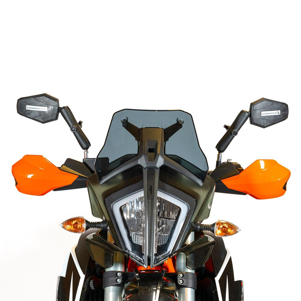 Two Doubletake Adventure Mirror Fitted to a bike