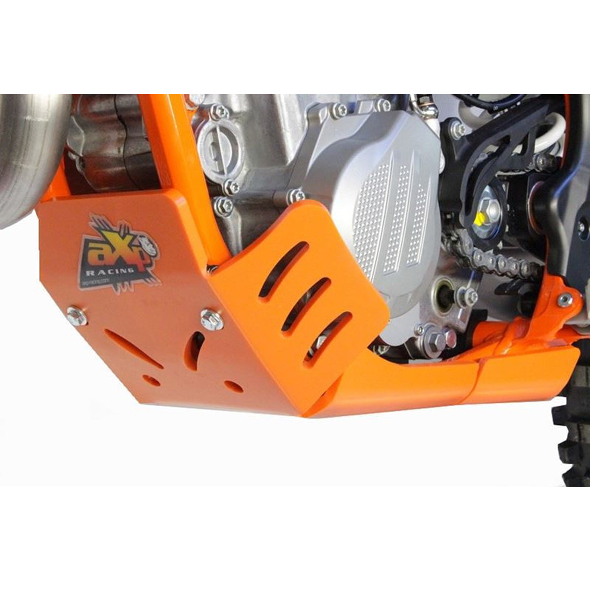 KTM Skid Plate AX1483 ORG - 450/500 EXCF/XCFW 17-22 fitted to bike