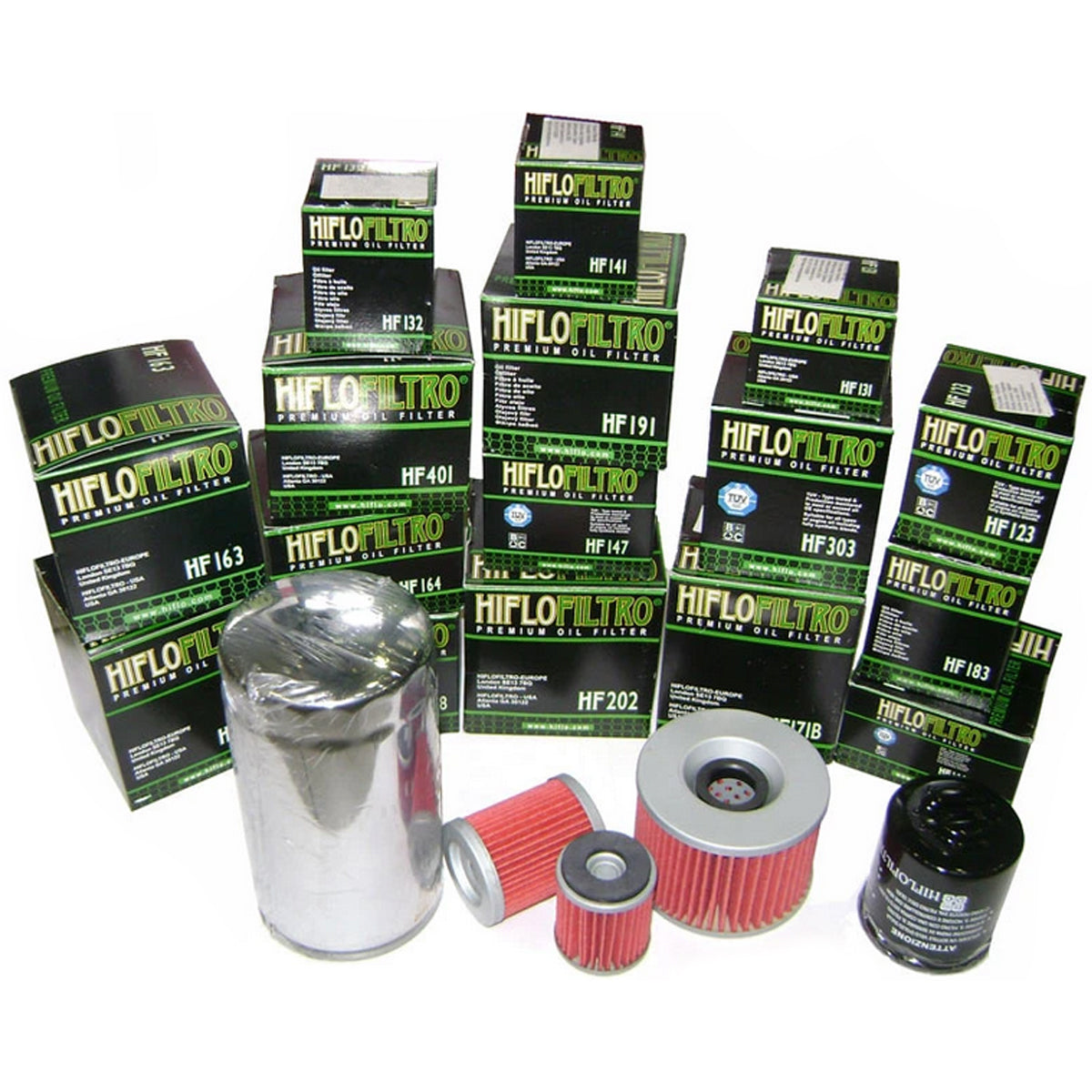 HiFlo Oil Filters sample range