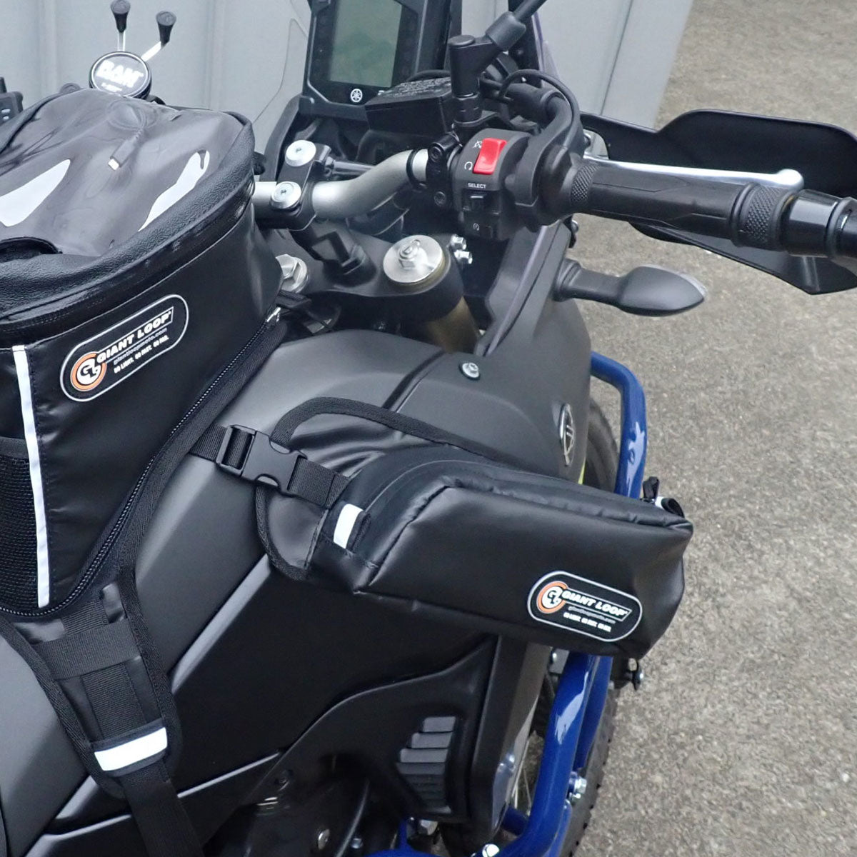 Giant Loop Pannier Pockets with a tank bag