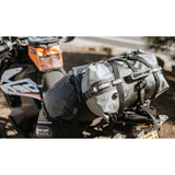 Giant Loop Rogue Dry Bag attached to Saddlebags on a motorcycle