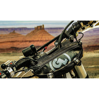 Giant Loop Zigzag Handlebar Bag attached to bike handlebars