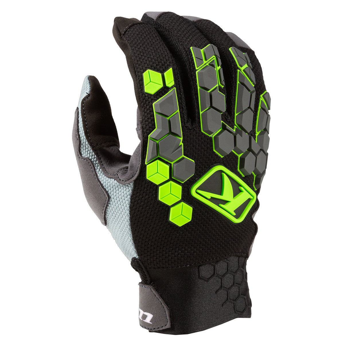 Klim Dakar Gloves (series #4) in green electric gecko
