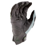 Klim Dakar Gloves (series #4) in green electric gecko palm view