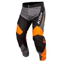 Klim Dakar In The Boot Pants gray and strike orange front view