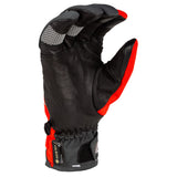 Klim Powerxross Gloves in black and red, palm view