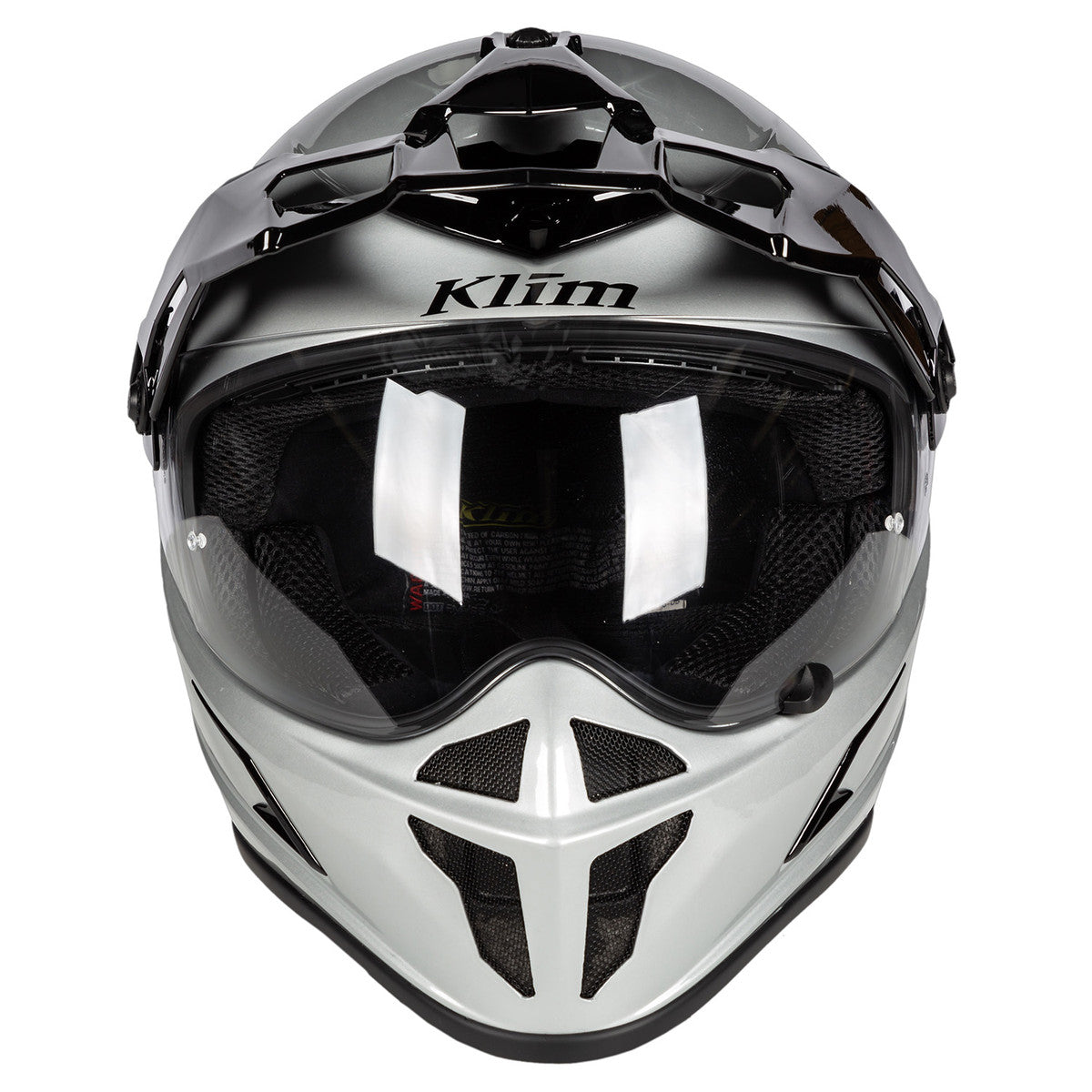 Klim Krios Karbon Helmet white front view