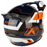 Klim Krios Pro Helmet striking orange rear view