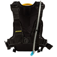 Klim Quench Pak in black and yellow, ventilated back padding and straps