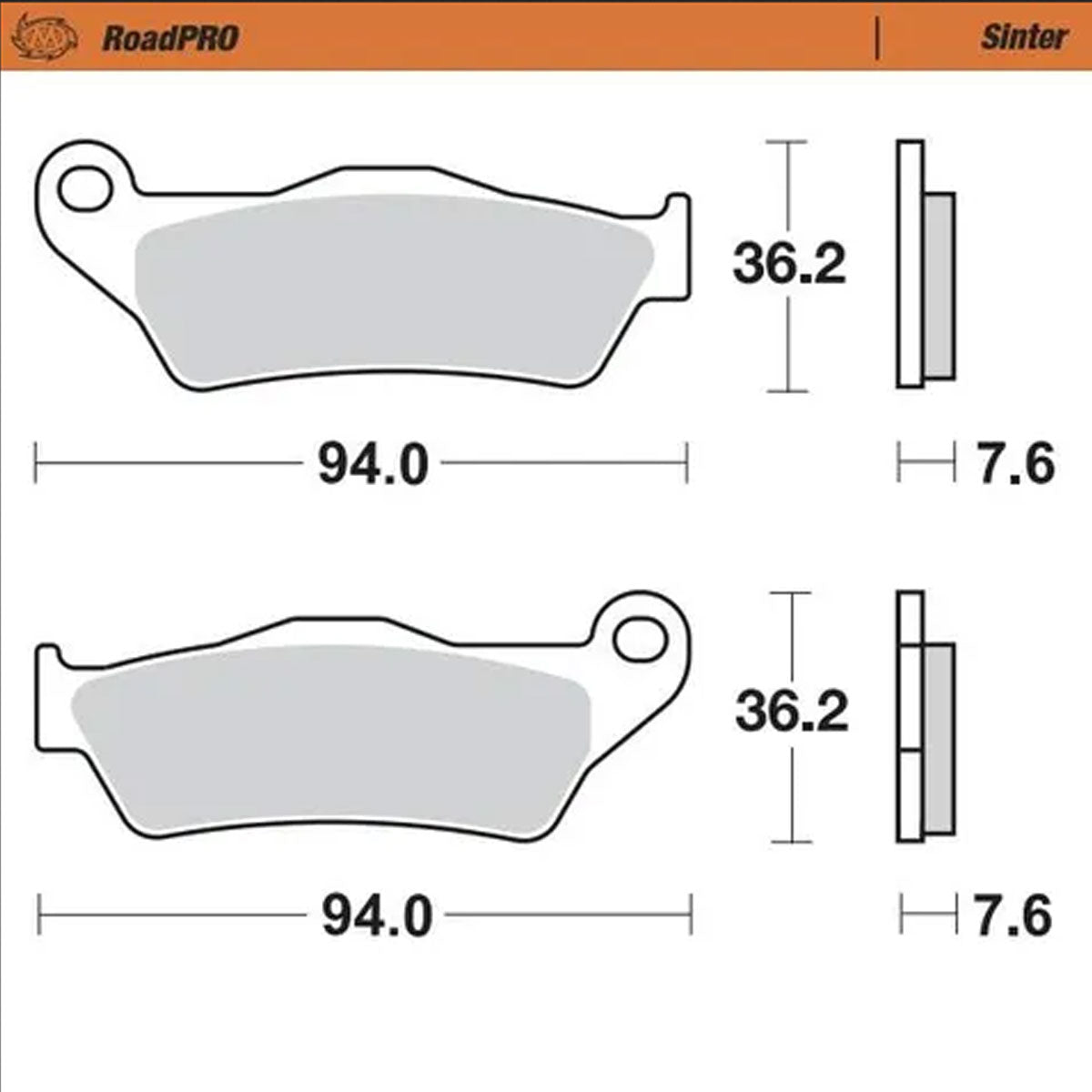 Rear Brake Pads 403202 SinterPro Aprilia, BMW, Ducati, HD, KTM
