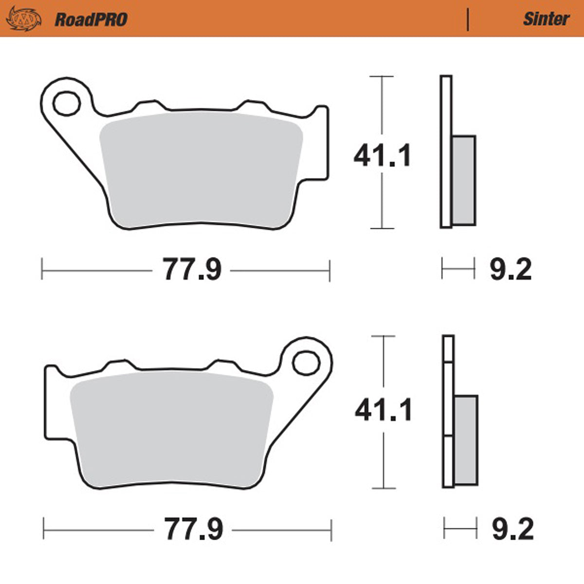 Rear Brake Pads 403402 SinterPro Aprilia, Beta, BMW, CF Moto, Ducati + more