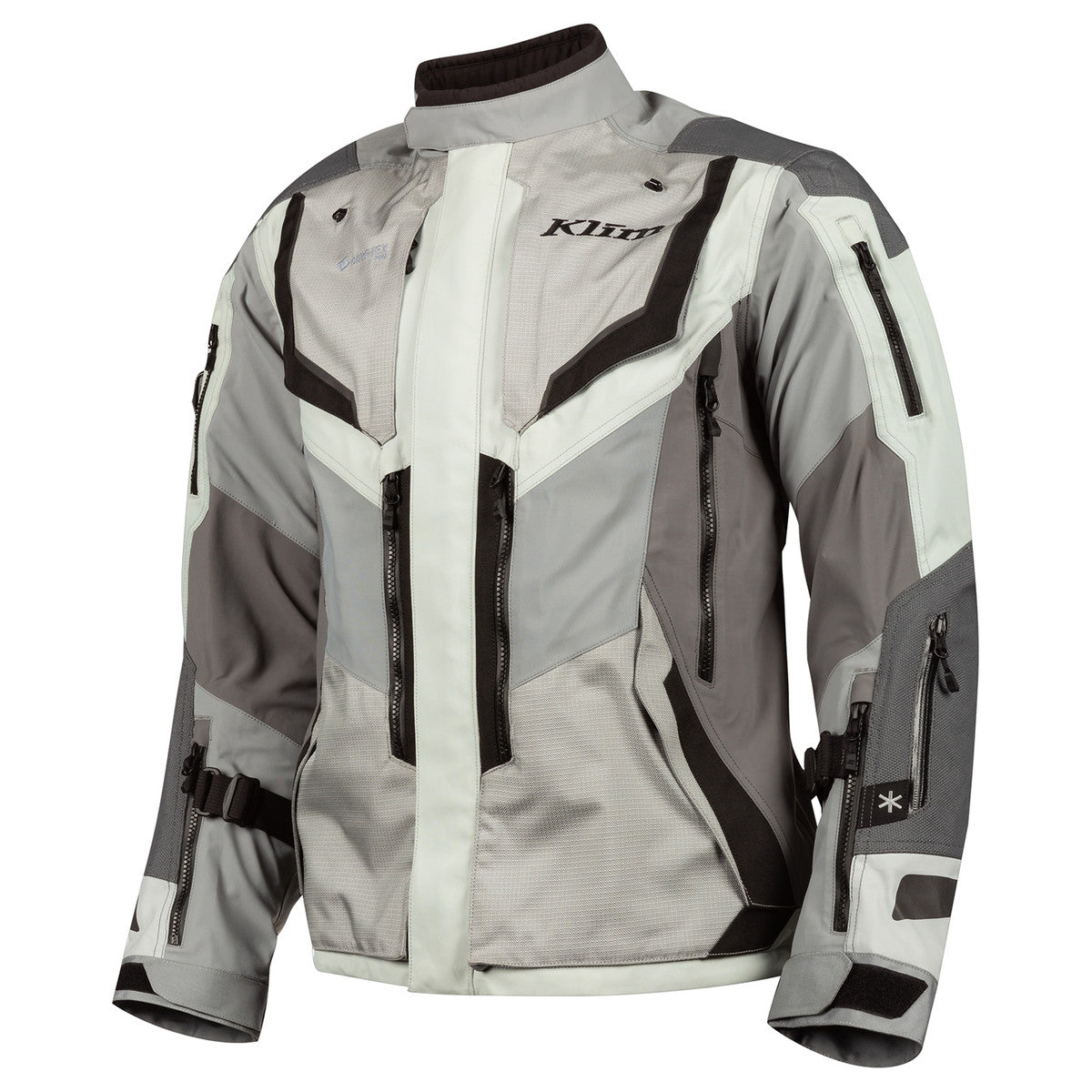 Klim Badlands Pro Jacket light grey front view