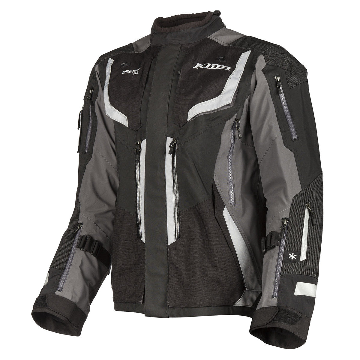 Klim Badlands Pro series 2 Jacket black and grey, front view