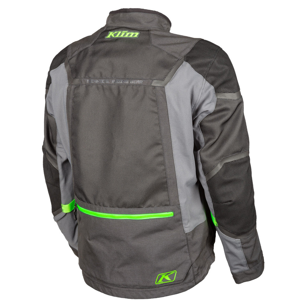 Klim Baja S4 Jacket grey and hi vis rear angle