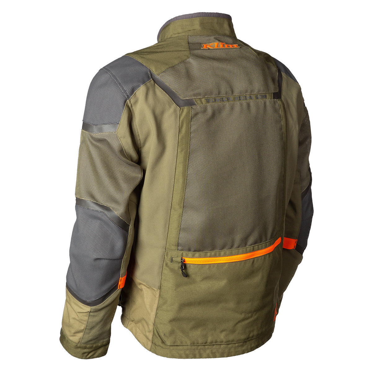Klim Baja S4 Jacket sage hi vis angle rear
