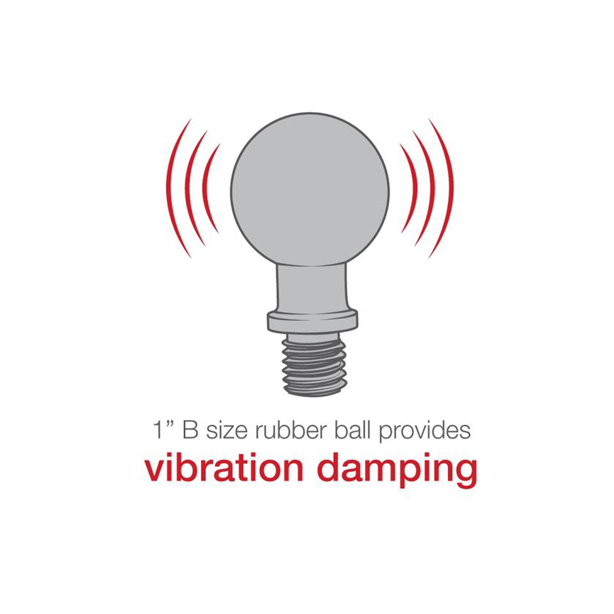 RAM Ball Adapter with M10 X 1.25" Threaded Post