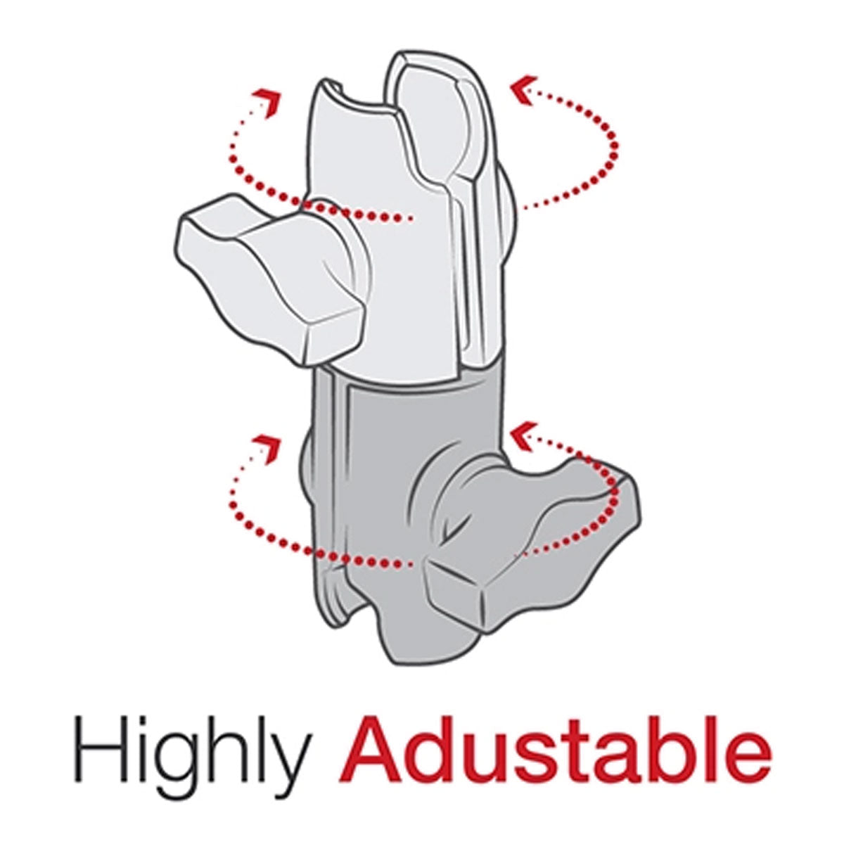 RAM Composite Double Socket Swivel Arm