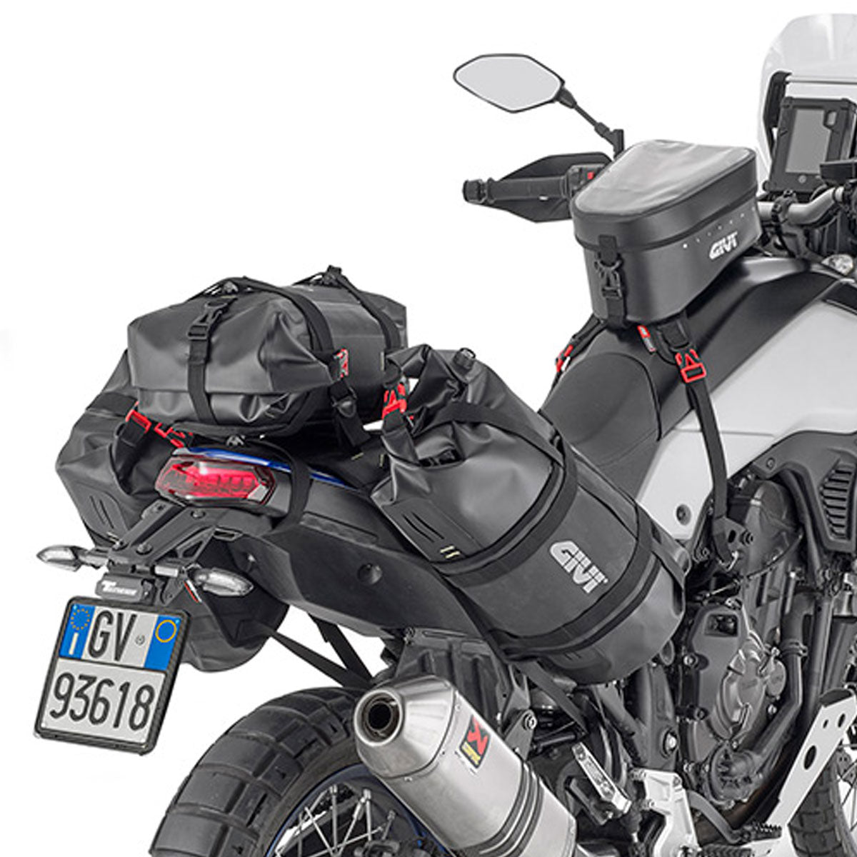 Givi Roll-Top Water Resistant Bag 8Lt fitted to bike