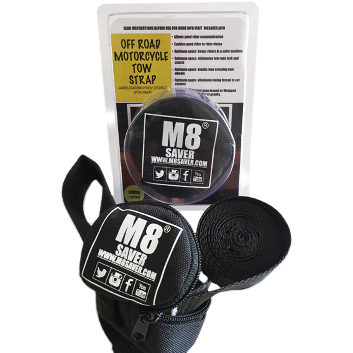 M8 Saver Motorcycle Tow Strap