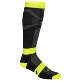 Klim Vented Socks - black and hi vis yellow with Klim logo