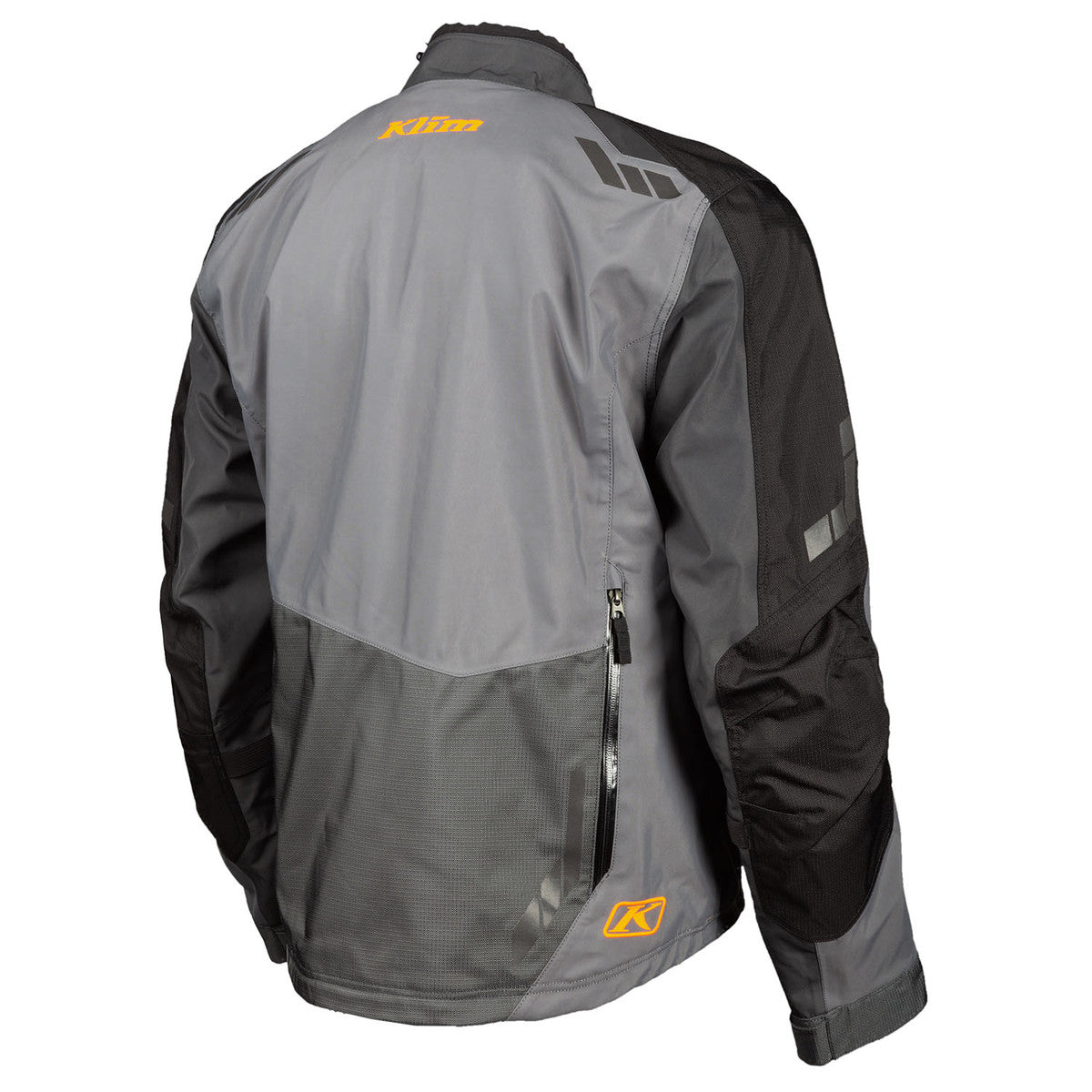 Orange and grey Klim Carlsbad Jacket (series #2) rear view