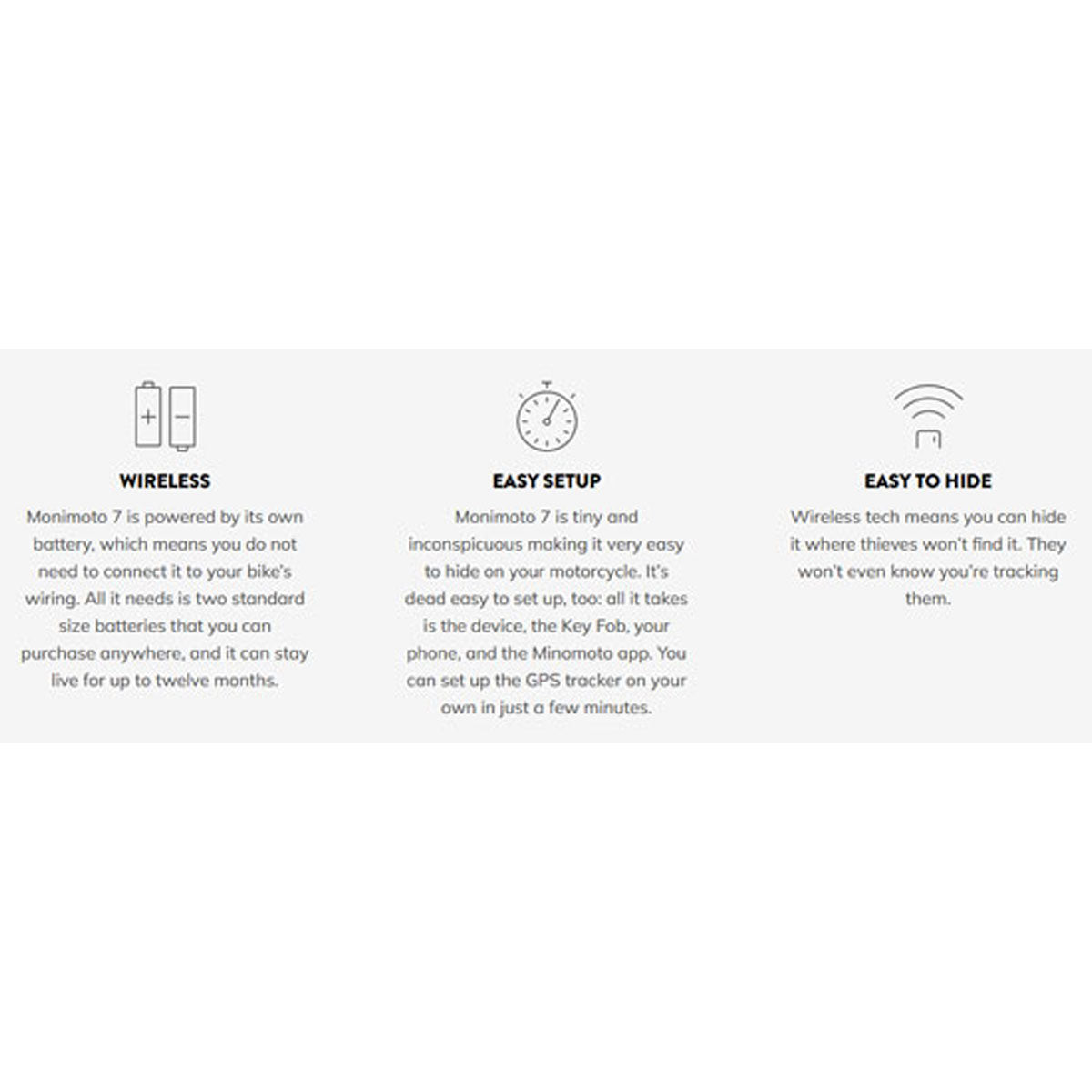 MoniMoto 7 Smart Motorcycle / Vehicle GPS Tracker