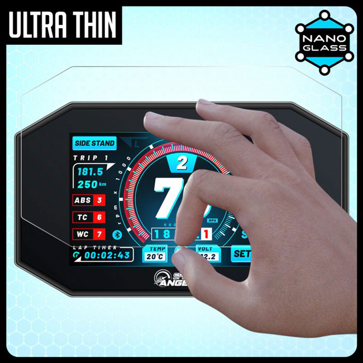 BMW Connectivity NANO GLASS Dashboard Screen Protector + X2 fitting kits
