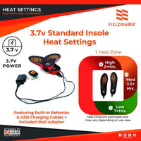 Mobile Warming Heated Insoles For Boots heat settings
