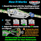 BPA Racing Chain Adjuster Tool how to use diagram