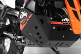 KTM 790 / 890 AX1543 Bash Plate in black, fitted to KTM bike