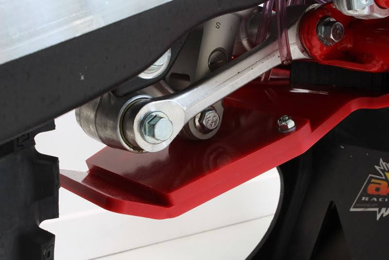 Beta Bash Plate AX1551 RED - 250/300RR 20-22 linkage guard section of the skid plate