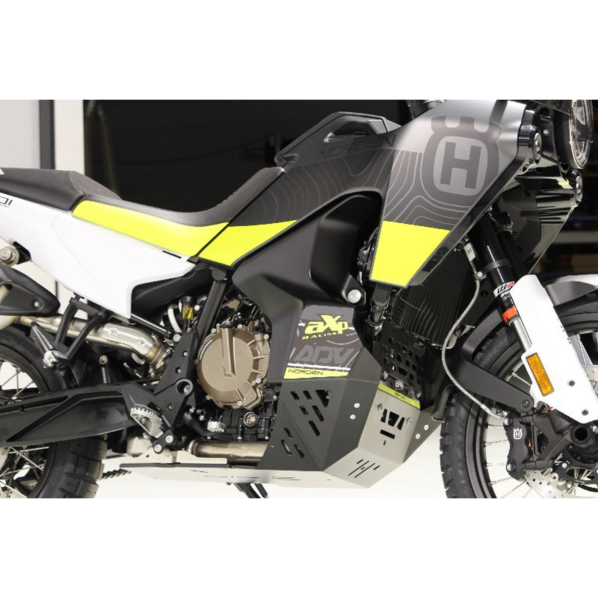 Husqvarna Bash Plate AX1622 BLK - Norden 901 22-23 fitted to bike
